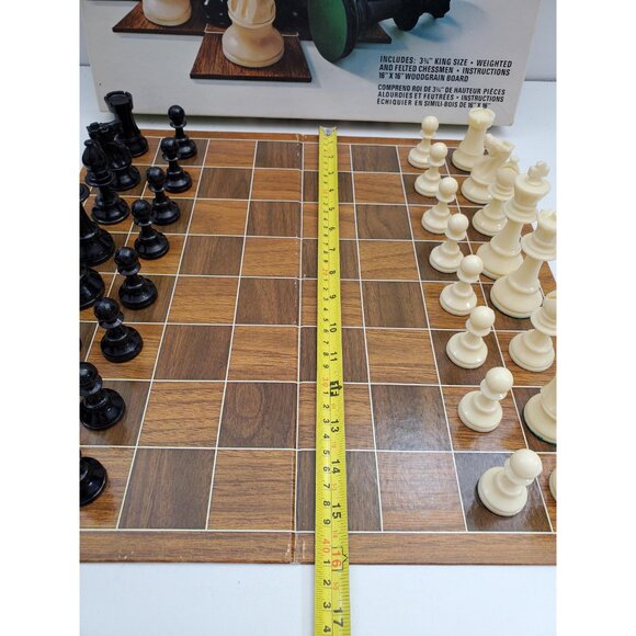 Vintage Plastic Chess Game with Board Vintage Board Game. Chess Set With Board, - Picture 7 of 10